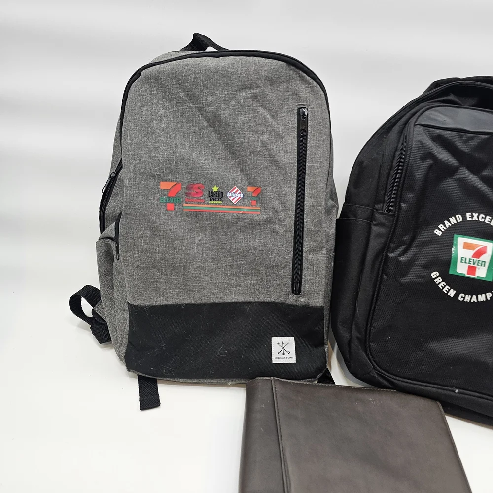 7-11 Logo Backpacks & Portfolio Binders Lot
